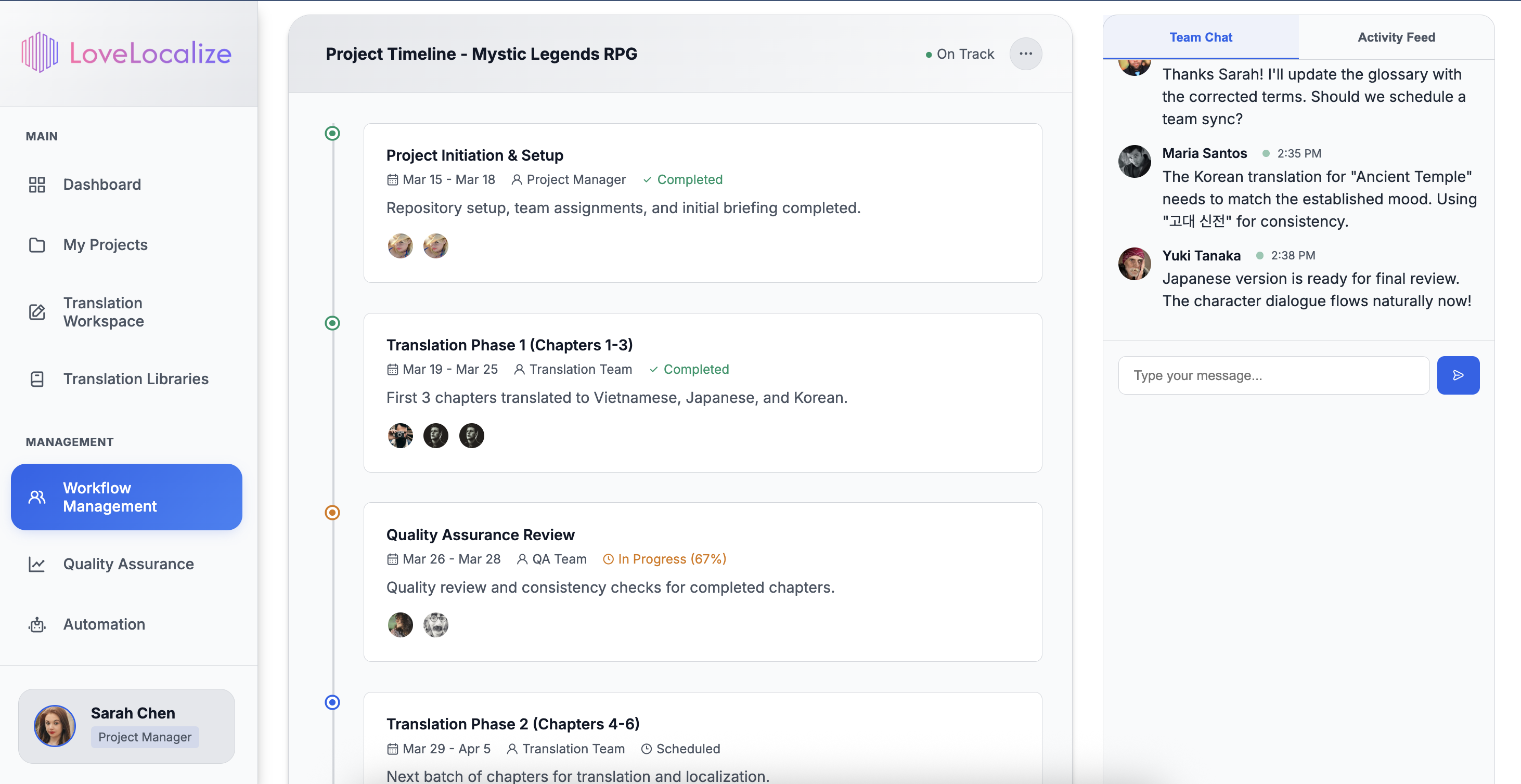 Workflow Management Dashboard